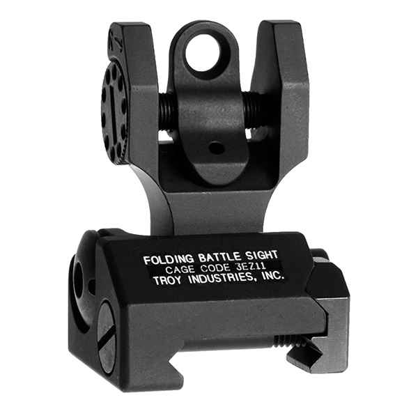 Troy BattleSight AR15 M4 Rear Folding Aiming Sight - Black Color