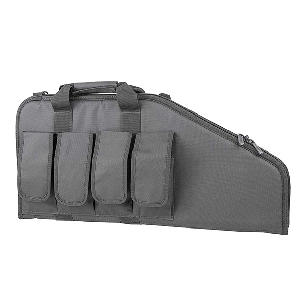 VISM Grey Compact Case w/ Mag Pouches For Large Frame Pistol