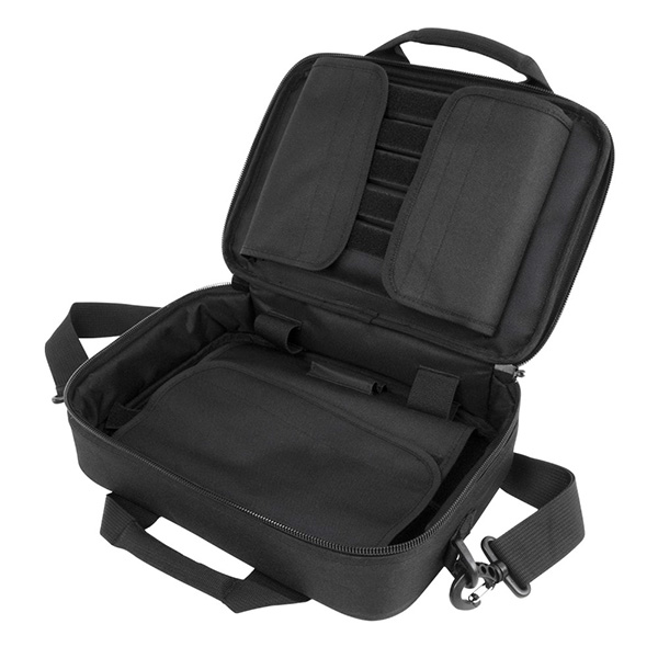 VISM Black Color Double Pistol Range Bag With Shoulder Strap