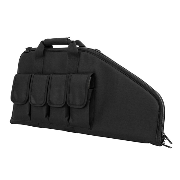 VISM Compact Size Case With Mag Pouches Fits Large Frame Pistols