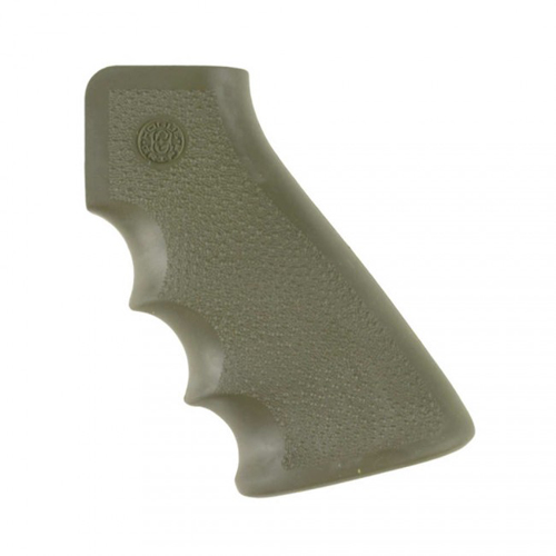 Hogue AR15 M4 Overmolded OD Green Rubber Grip w/ Finger Grooves
