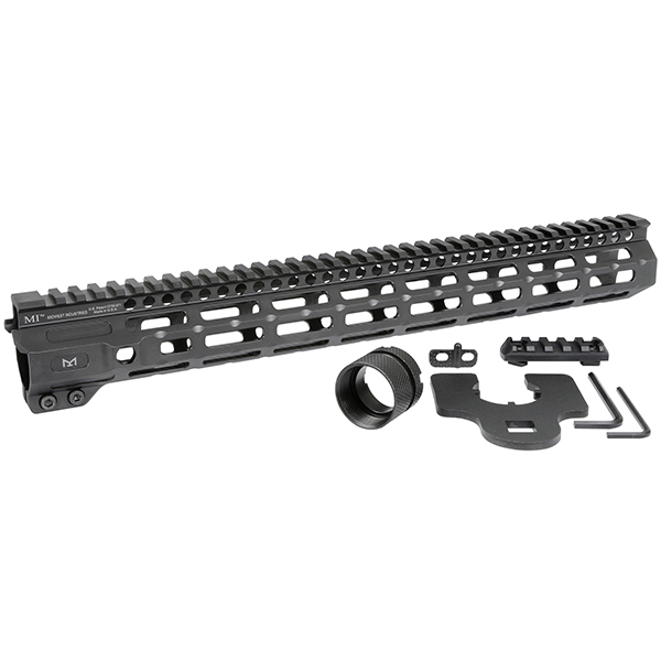 USA Made Midwest MI Combat Rail 15" Length AR15 M-LOK Handguard - Click Image to Close