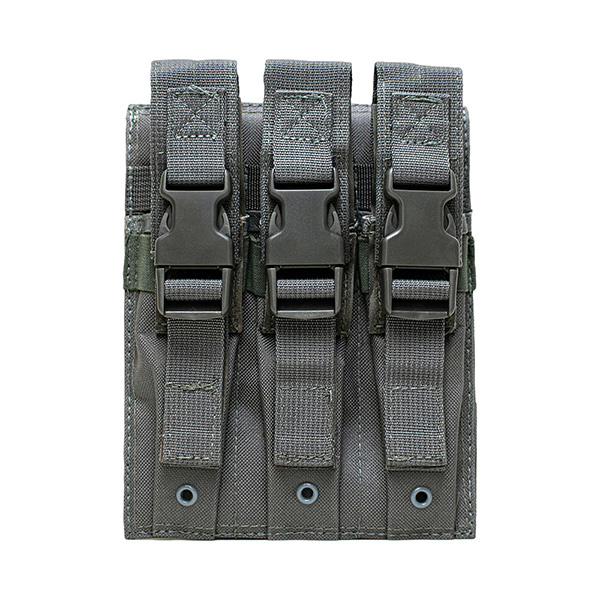 VISM 3 Pocket Grey MOLLE Pouch for Extended Length Pistol Mags - Click Image to Close
