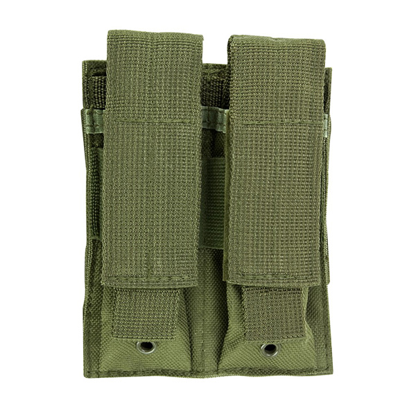 VISM Green Color 2 Pocket MOLLE Pistol Magazine Carrier Pouch