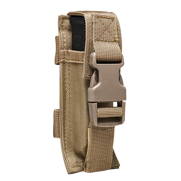 VISM Tactical Tan MOLLE Single Magazine / Accessory Pouch - Click Image to Close