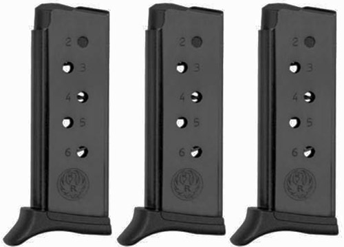 3 Pack Ruger 6rd LCP .380 Pistol Magazine w/ Finger Extension