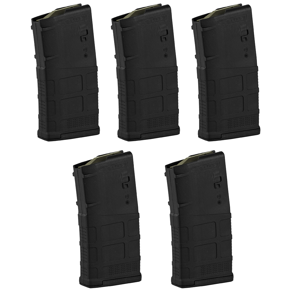 5 Pack - MAGPUL M3 20rd PMAG Magazine for AR308 7.62 .308 Rifle - Click Image to Close