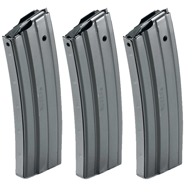 3 Pack - Ruger 30rd Steel .223 Mini14 Ranch Rifle Magazines