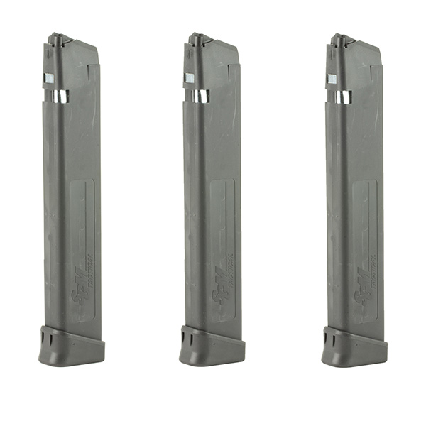 3 Pack - SGM 33rd 9mm Steel Lined Magazines for GLOCK Pistols - Click Image to Close