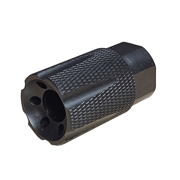 thumbnail image 2 of 9mm Muzzle Brake 1/2x28 TPI Black - Submicro Compensator For Glock 42 And Others 2 of 5