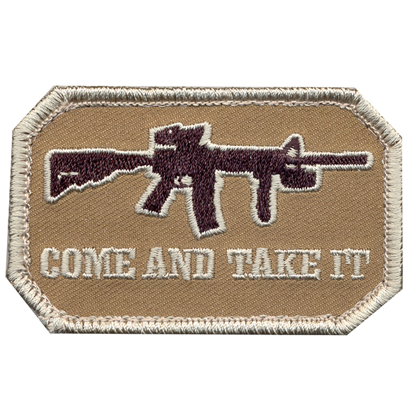 Come and Take It Moral Patch with Hook and Loop Material