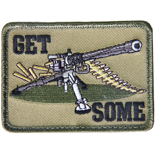 Get Some .50 Cal Morale Patch Green + Black Hook & Loop Material