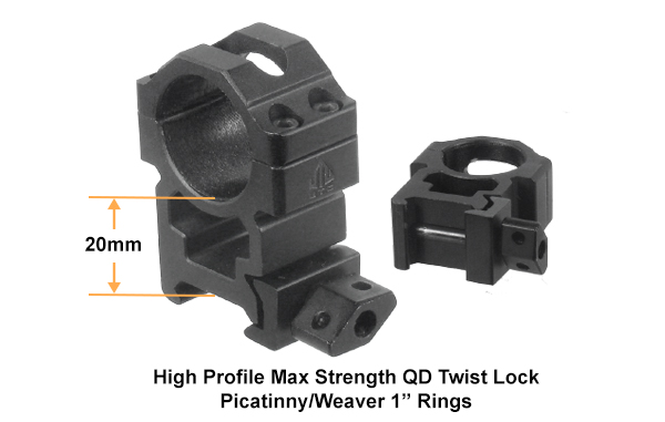 UTG 3-9X40 Hunter AO Mil-dot Reticle Rifle Scope w/ Ring Mounts - Click Image to Close