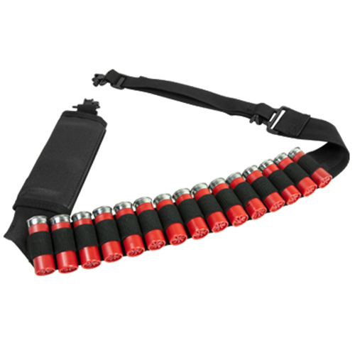 NcStar Tactical Black Shotgun Sling + QD Swivels + Shell Carrier