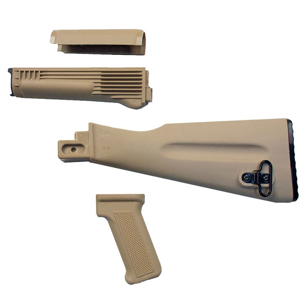 USA MADE ARSENAL Tan WARSAW Length AK47 Stock + Handguard + Grip