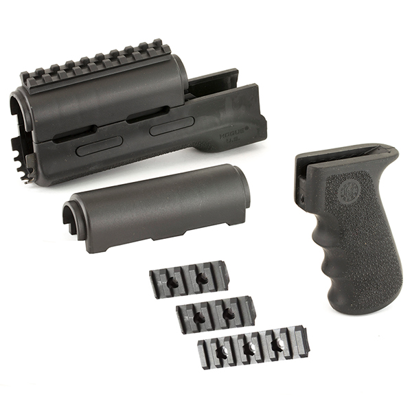Hogue AK47 AK74 Black Overmolded Pistol Grip + Handguard Set
