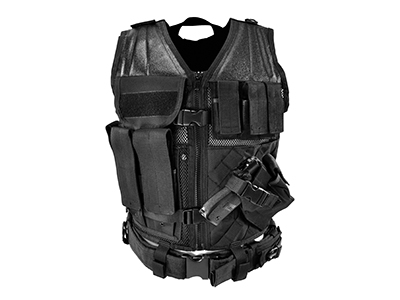 VISM Tactical X-LARGE Vest w/ Rifle + Pistol Mag Pouches + Belt