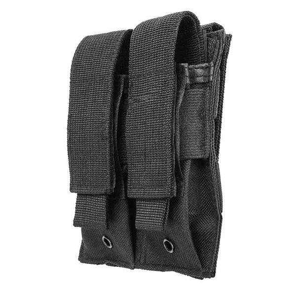 VISM Black Color 2 Pocket MOLLE Pistol Magazine Carrier Pouch